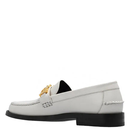 Gucci Logo Plaque Loafer White Leather