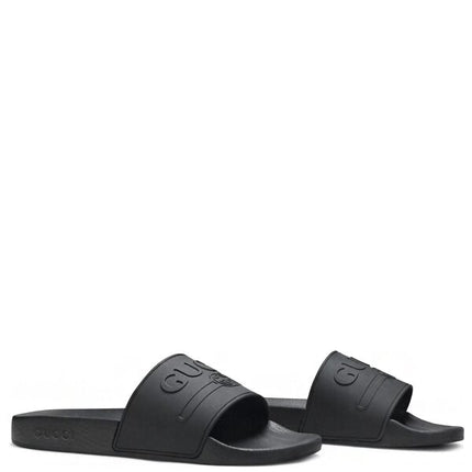 Gucci Logo Slide Rubber Black
