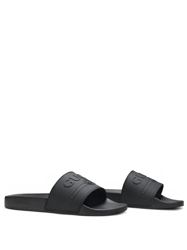 Gucci Logo Slide Rubber Black