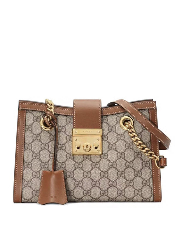 Gucci Padlock Tote Brown