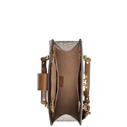 Gucci Padlock Tote Brown