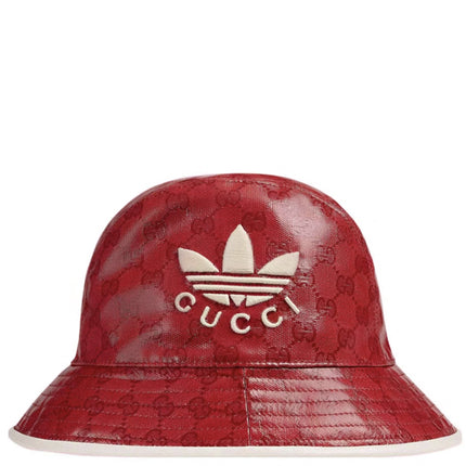 Gucci x Adidas GG Canvas Bucket Hat Red