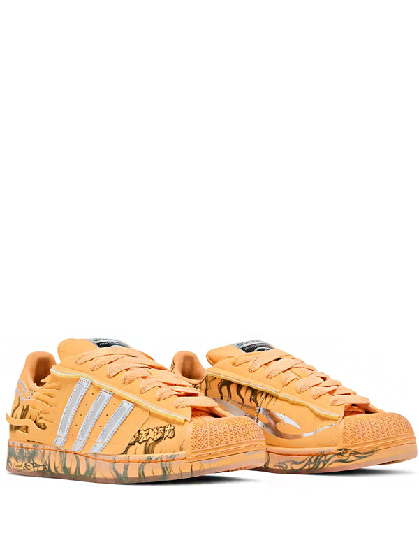 Hellstar x adidas Superstar II Hazy Orange Silver Metallic Core Black