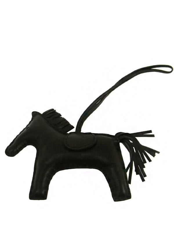 Hermes Bag Charm Rodeo Horse Milo MM Noir