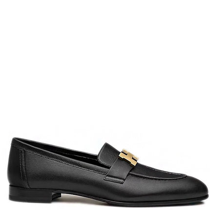 Hermes Paris Loafer Noir Goatskin Leather