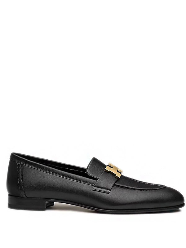Hermes Paris Loafer Noir Goatskin Leather