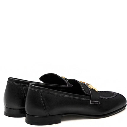 Hermes Paris Loafer Noir Goatskin Leather