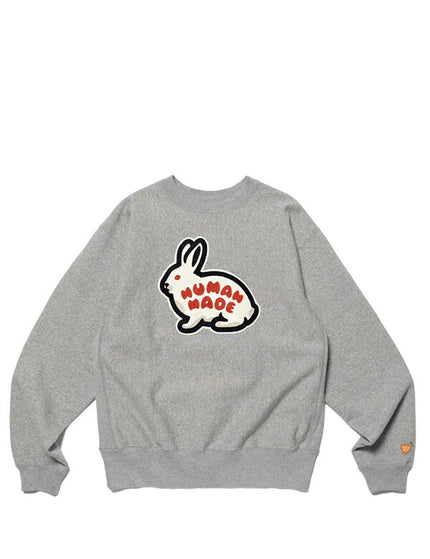 Human Made Rabbit Heavy Weight Crewneck Sweatshirt Grey