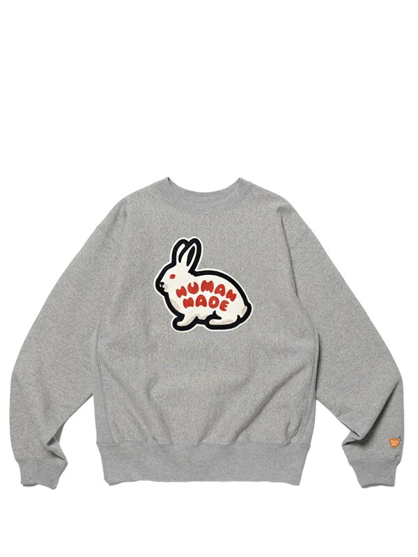 Human Made Rabbit Heavy Weight Crewneck Sweatshirt Grey