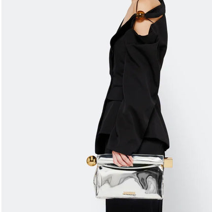 Jacquemus La Pochette Rond Carré Silver