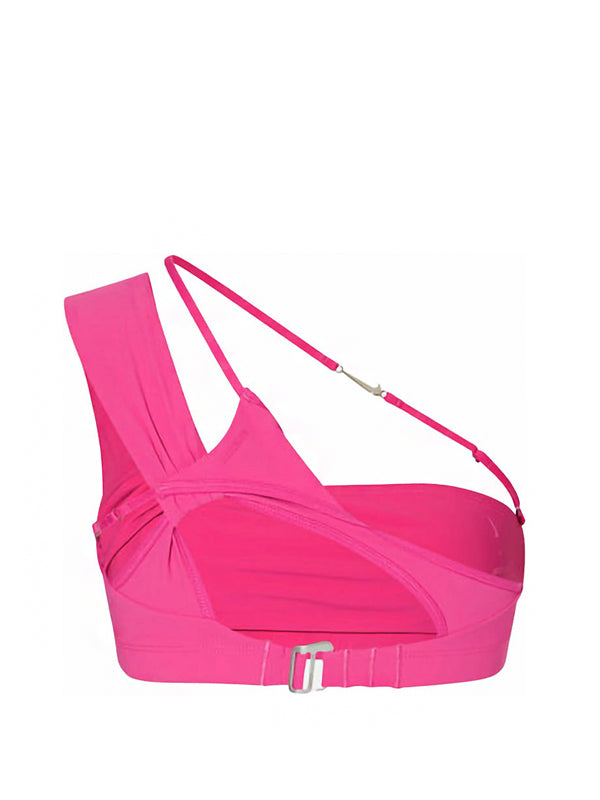 Jacquemus x Nike La Brassière Drapée Sports Bra Dark Pink