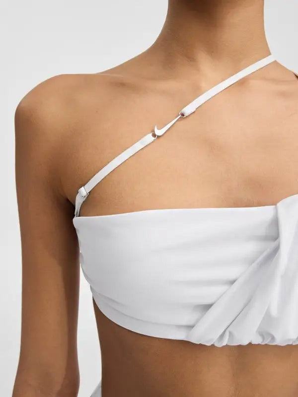 Jacquemus x Nike La Brassière Drapée Sports Bra White