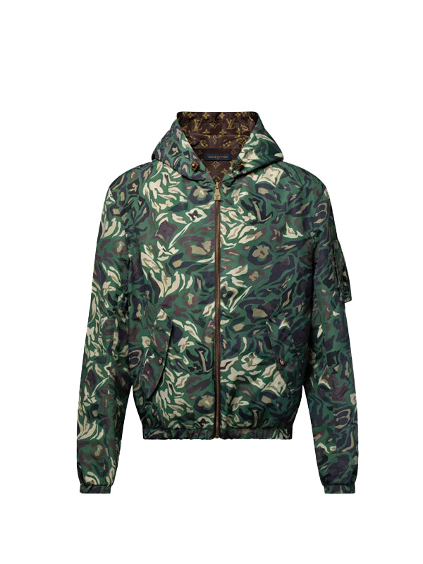 Jaqueta Louis Vuitton Windbreaker Reversível Monogram Camo