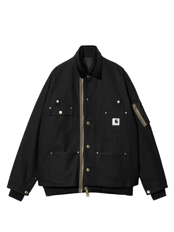 Jaqueta Sacai x Carhartt WIP Canvas MA-1 Michigan Preto