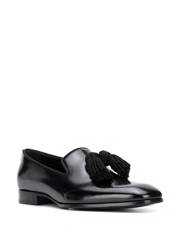 Jimmy Choo Mocassim Foxley de couro com tassel