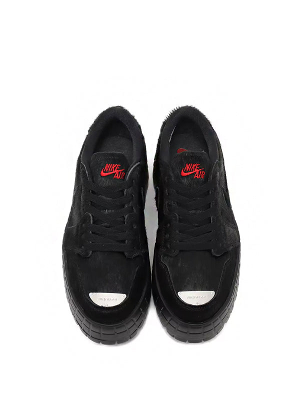 Jordan 1 Low Brooklyn Black Gym Red