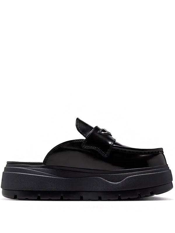 Jordan Mule Black Metallic Silver