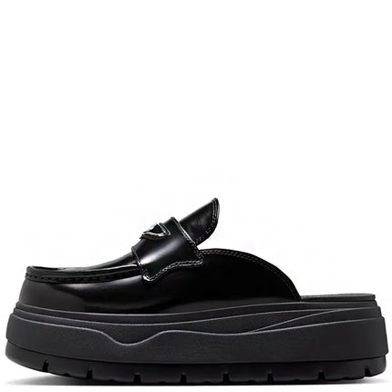 Jordan Mule Black Metallic Silver