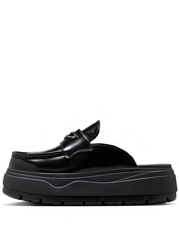 Jordan Mule Black Metallic Silver