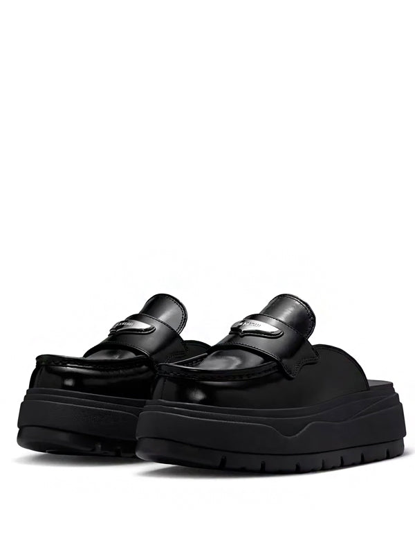 Jordan Mule Black Metallic Silver