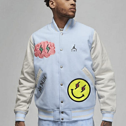 Jordan x J Balvin Varsity Jacket White/Blue
