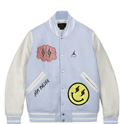 Jordan x J Balvin Varsity Jacket White/Blue