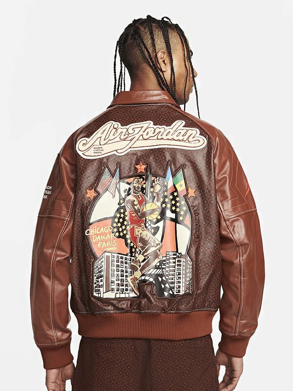 Air Jordan x Maison Chateau Rouge Jacket Brown