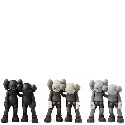 KAWS Along The Way Vinyl Figure Black Brown Grey Set