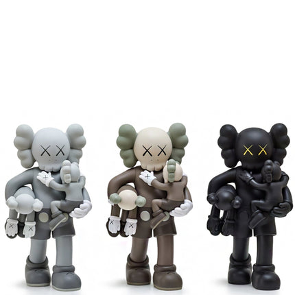 KAWS Clean Slate Vinyl Figure Grey/Black/Brown Set