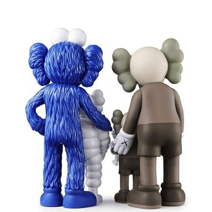 KAWS Family Vinyl Figures Set Brown/ Blue