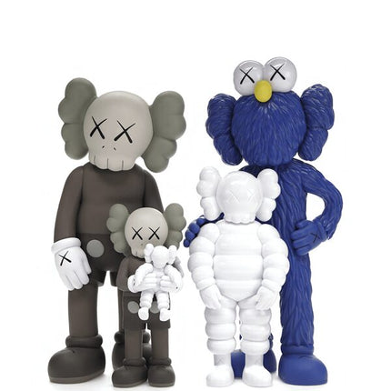 KAWS Family Vinyl Figures Set Brown/ Blue