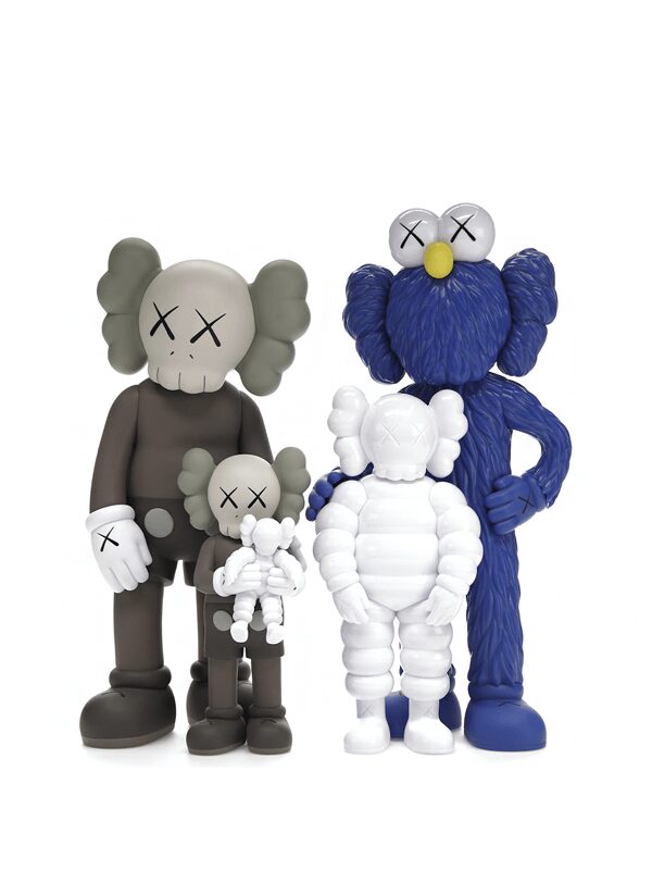 KAWS Family Vinyl Figures Set Brown/ Blue
