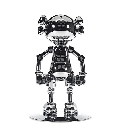 KAWS Hajime Sorayama No Future Companion Figure Silver Chrome