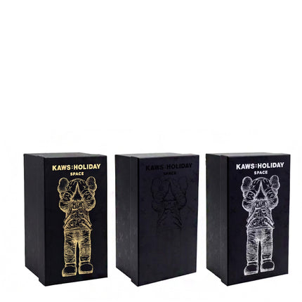 KAWS Holiday Space Figure Gold/Black/Silver Set