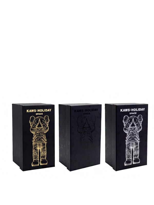 KAWS Holiday Space Figure Gold/Black/Silver Set