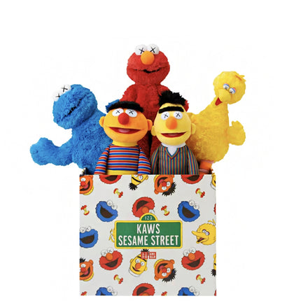 KAWS Sesame Street Uniqlo Plush Toy Complete Box Set Multi