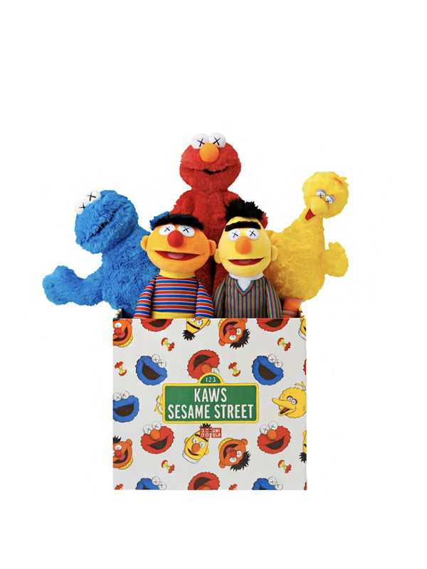 KAWS Sesame Street Uniqlo Plush Toy Complete Box Set Multi