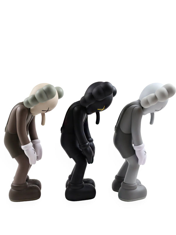 KAWS Small Lie Companion Vinyl Figure Black/Grey/Brown Set
