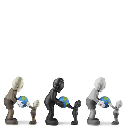 KAWS THE PROMISE Vinyl Figure Set Brown/Black/Grey