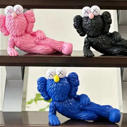 KAWS TIME OFF Vinyl Figure Set Blue/Black/Pink