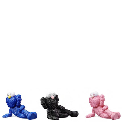 KAWS TIME OFF Vinyl Figure Set Blue/Black/Pink