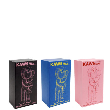 KAWS Take Vinyl Figure Black/Blue/Pink Set