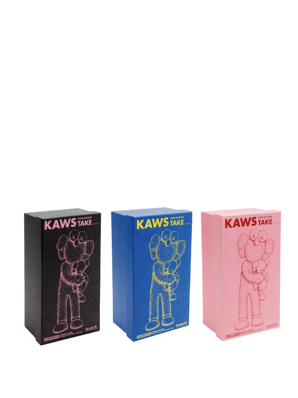 KAWS Take Vinyl Figure Black/Blue/Pink Set