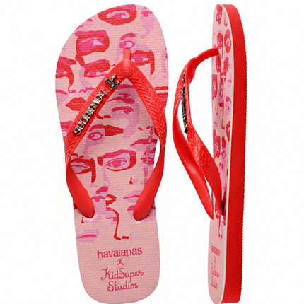 KidSuper x Havaianas Chinelo Top Camo Pink