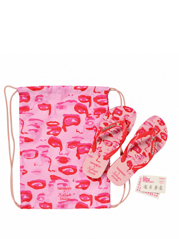 KidSuper x Havaianas Chinelo Top Camo Pink