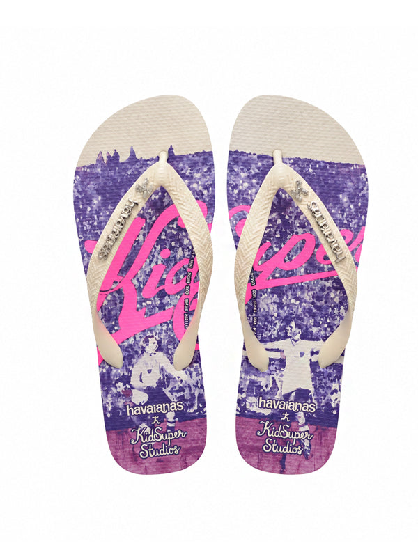 KidSuper x Havaianas Chinelo Top Futebol White