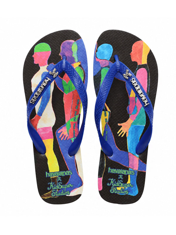 KidSuper x Havaianas Chinelo Top Runner Marine Blue
