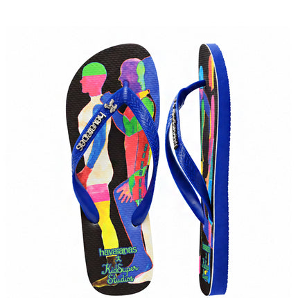 KidSuper x Havaianas Chinelo Top Runner Marine Blue