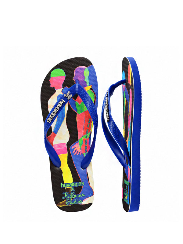 KidSuper x Havaianas Chinelo Top Runner Marine Blue