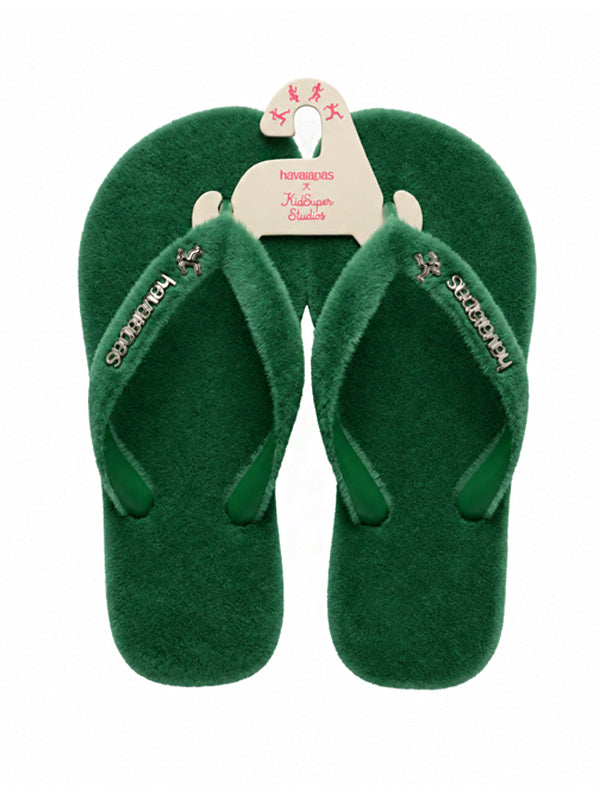 KidSuper x Havaianas Chinelo Top Turf Pitch Green